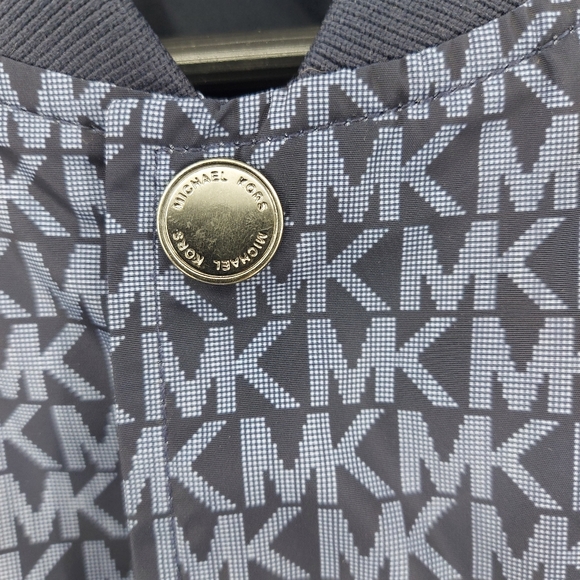 MICHAEL KORS MENS Logo Tape Baseball Jacket Size Medium - Picture 4 of 7